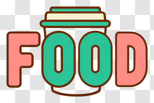 Food Logo - Pastel FOOD Cup Logo Transparent PNG