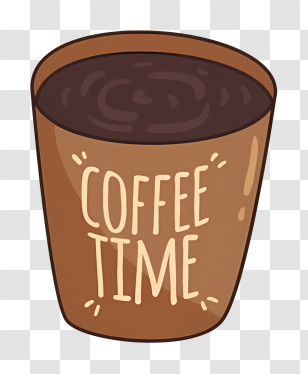 Coffee Mug - Coffee Time Cup Illustration Transparent PNG