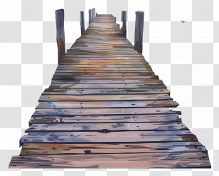 Wooden Pier - Wooden Pier At Waterfront Transparent PNG