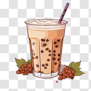 Bubble Milk Tea
 - Delicious Bubble Tea With Tapioca Pearls Transparent PNG