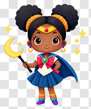 Sailor Moon Girl - Cute Magical Sailor Girl Transparent PNG