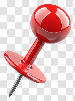Pushpin - Red Pushpin For Notice Board Transparent PNG