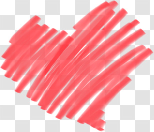 Heart - Red Scribbled Heart Transparent PNG