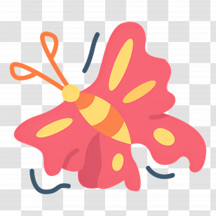Flying Butterfly - Red Butterfly Illustration Transparent PNG