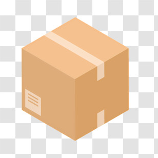 Icon - Simple Cardboard Box Illustration Transparent PNG