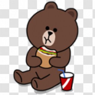 Brown Bear Line Friends Sticker LINE BROWN FARM - Silhouette Transparent PNG