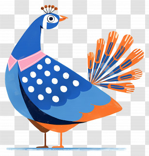 Indian Peafowl - Colorful Peacock With Elegant Feathers Transparent PNG