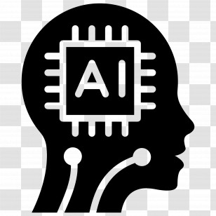 Artificial Intelligence - AI Head Silhouette Icon Transparent PNG