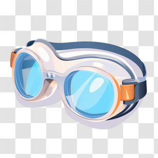 Swimming Goggles - Swimming Goggles With Blue Lenses Transparent PNG