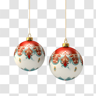 Christmas Ball - Red-Green Christmas Ornaments Transparent PNG