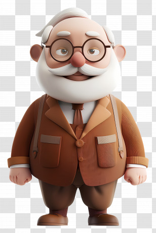 Grandfather - Old Man With Glasses Transparent PNG