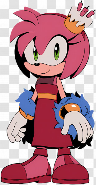 Amy Rose - Pink Cartoon Character Transparent PNG