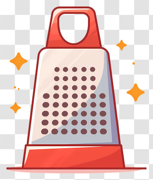 Grater Icon - Shiny Red Grater Transparent PNG