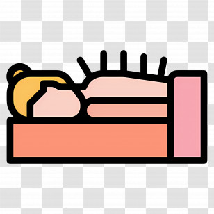 Pink Bedding - Sleeping Person Icon Transparent PNG