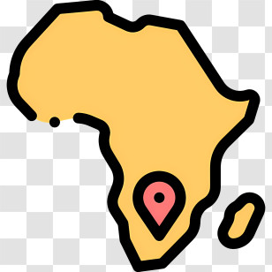 Africa Map - Africa Map With Location Pin Transparent PNG