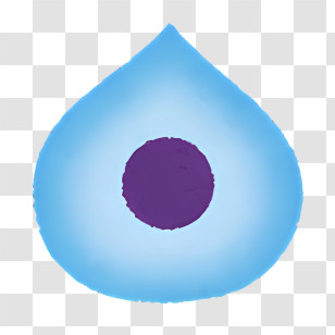 Icon - Blue Water Drop With Purple Center Transparent PNG