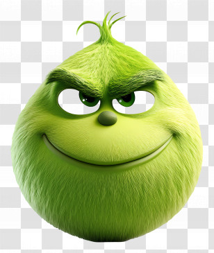 Grinch Head - Grinch Cartoon Face Illustration For Christmas Transparent PNG