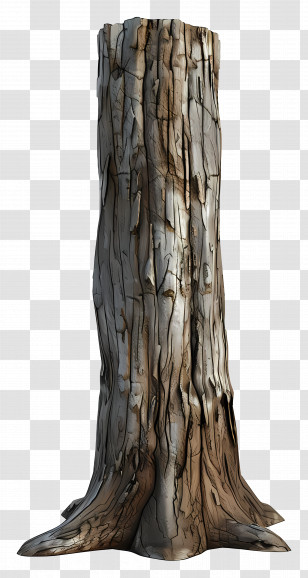 Tree Trunk - Weathered Tree Trunk Illustration Transparent PNG