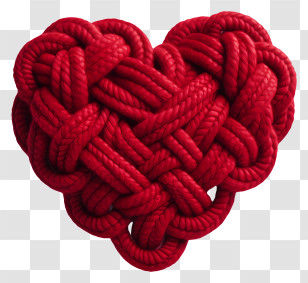 Heart Shaped Knot - Red Heart Knot Transparent PNG
