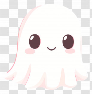 Cute Ghost - Cute Cartoon Ghost Illustration Transparent PNG