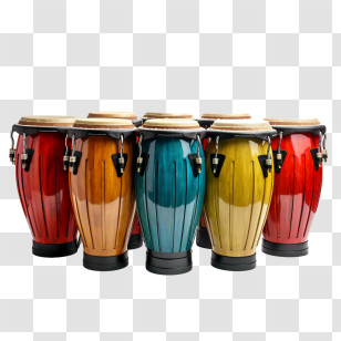 International Reggae Day - Colorful Drums For Music Transparent PNG