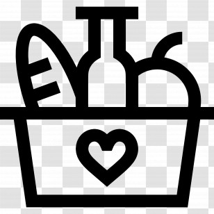 Food Donation - Grocery Basket With Food Items Transparent PNG