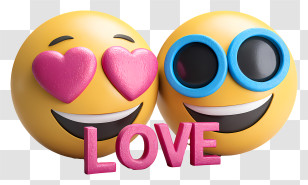 Love Emoji - Love Emojis With Heart Eyes Transparent PNG