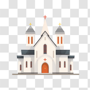 Church - Illustration Of A Church Building Transparent PNG