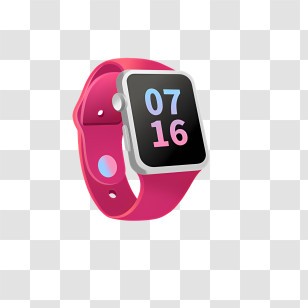 Icon - Smartwatch With Pink Strap Transparent PNG