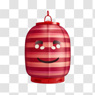 Red Paper Lantern
 - Smiling Red Lantern Transparent PNG
