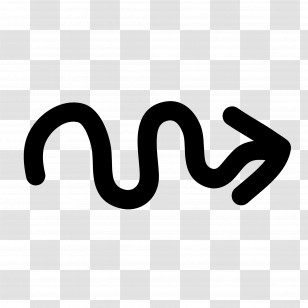 Doodle Arrow - Wavy Arrow Icon Transparent PNG