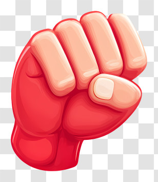 Fist Emoji - Red Fist Gesture Transparent PNG