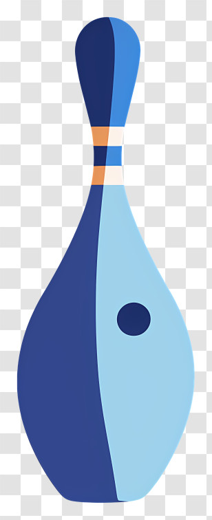 Blue Bowling Pin - Blue Ceramic Vase For Home Decor Transparent PNG