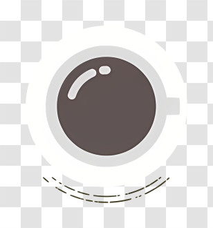 Coffee - Hot Coffee Cup Top View Transparent PNG