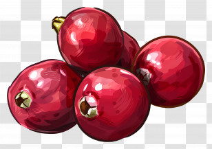 Cranberries - Vivid Red Cranberries Transparent PNG