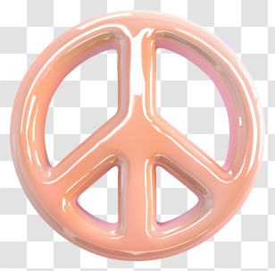 Peace Sign - Shiny Peace Symbol Transparent PNG