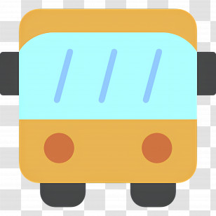School Bus - Cartoon Bus Illustration Design Transparent PNG