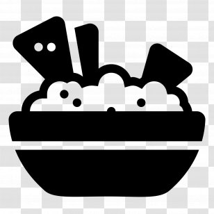 Guacamole Nachos Salsa Mexican Cuisine Avocado - Black And White Transparent PNG