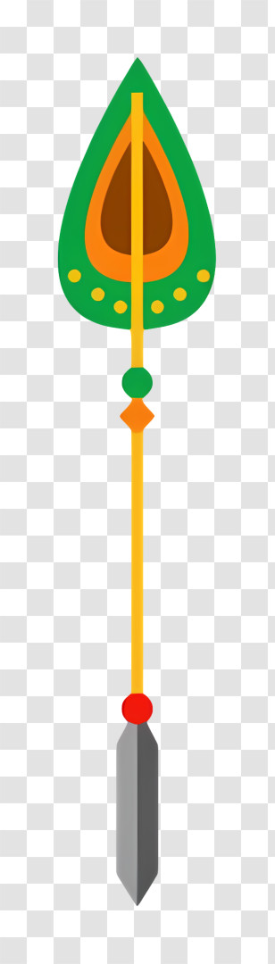 Arrow - Colorful Tribal Spear Transparent PNG