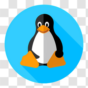 Linux Logo - Tux Penguin Logo Representing Linux Community Transparent PNG