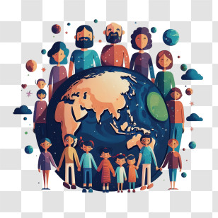 World Population Day
 - Global Unity And Diversity Art Transparent PNG