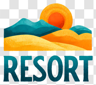 Resort Logo - Sunset Resort Logo Transparent PNG