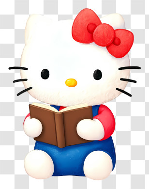 Hello Kitty Spring - Hello Kitty Reading Book Transparent PNG