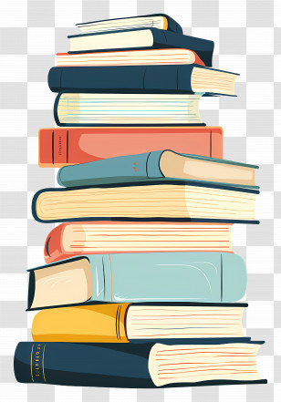 Stack Of Colorful Books - Stack Of Colorful Books Illustration Transparent PNG