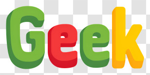 Geek Logo - Colorful Geek Text Transparent PNG