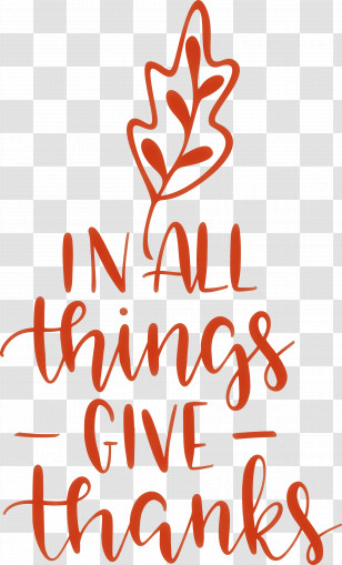 Give Thanks Thanksgiving Transparent PNG