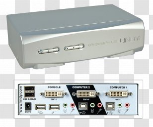 Output Device KVM Switches Computer Mouse Keyboard Digital Visual Interface - Usb Transparent PNG