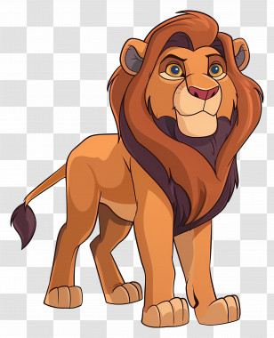 Lion - Cartoon Lion Character Illustration Transparent PNG