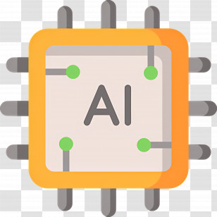 Artificial Intelligence - AI Processor Chip Icon Transparent PNG
