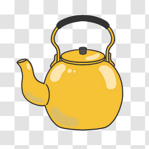 Cartoon - Yellow Kettle For Tea Illustration Transparent PNG